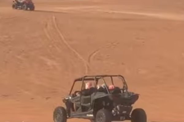 Couple on morning buggy adventure